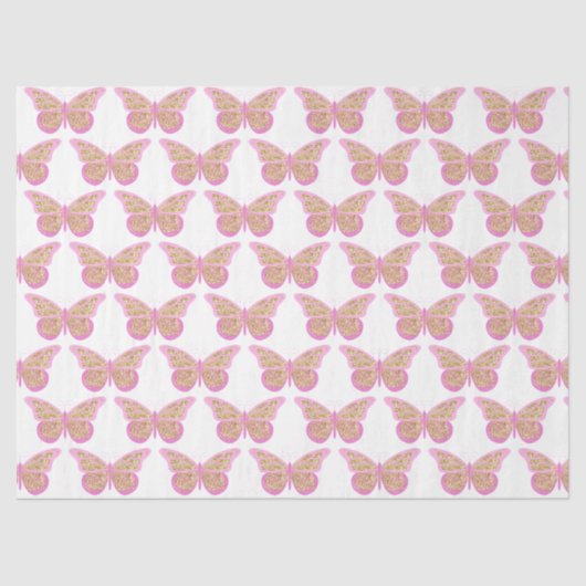 Glitzer Butterflies Serie Design 9 Seidenpapier (Vorderseite)
