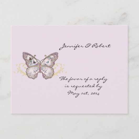 Glitzer Butterfly auf der Lavender UAWG Postkarte (Vorderseite)