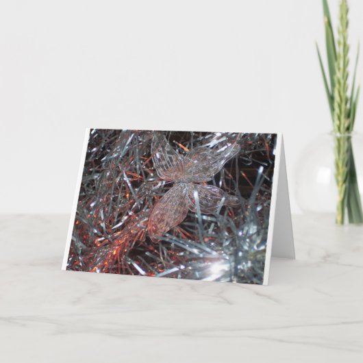 Glitzer Butterfly Feiertagskarte (Vorderseite)