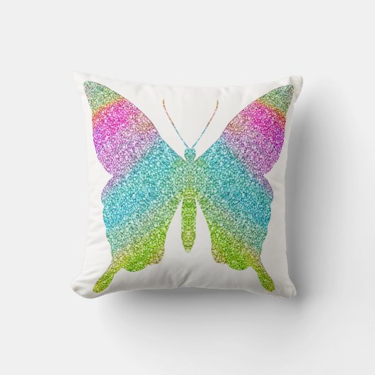 Glitzer Butterfly Pillow - Wählen Sie eine Hinterg Kissen (Vorderseite)