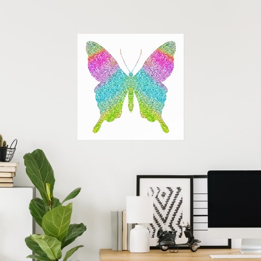 Glitzer Butterfly Poster (Heimbüro)