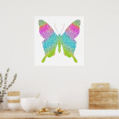 Glitzer Butterfly Poster (Küche)