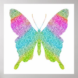 Glitzer Butterfly Poster