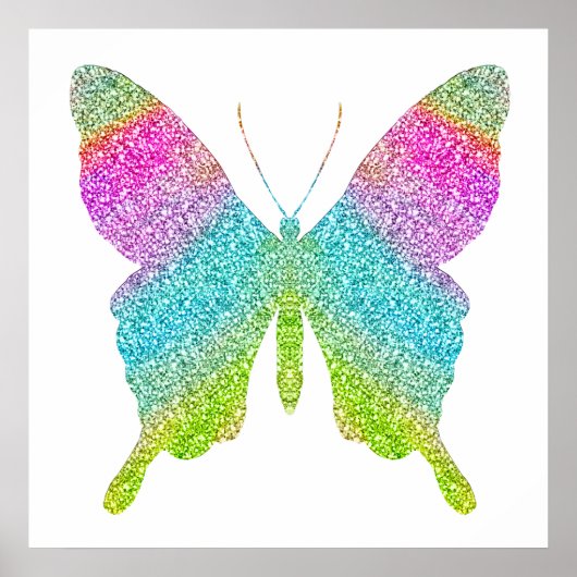 Glitzer Butterfly Poster (Vorne)