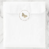 Glitzer Butterfly Rücksendeadresse Runder Aufkleber (Tasche)