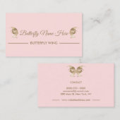 Glitzer Butterfly Wings Decke Gold Visitenkarte (Vorne/Hinten)