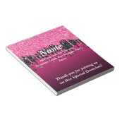Glitzer Candy Bar Wrapper-Gastgeschenke trinken Notizblock (angewinkelt)