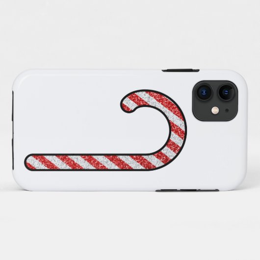 Glitzer Candy Cane Case-Mate iPhone Hülle (Rückseite (Horizontal))