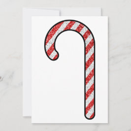Glitzer Candy Cane Einladung