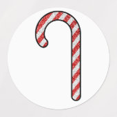 Glitzer Candy Cane Etiketten (Design 2)