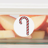Glitzer Candy Cane Etiketten (Befestigt)