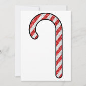 Glitzer Candy Cane Feiertagskarte (Vorderseite)