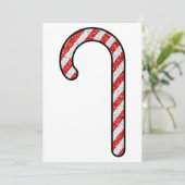 Glitzer Candy Cane Feiertagskarte (Stehend Vorderseite)