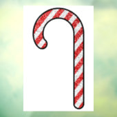 Glitzer Candy Cane Fensteraufkleber (Blatt 3)
