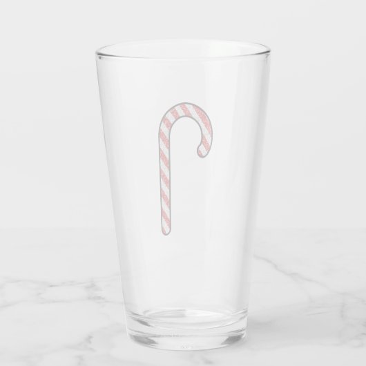 Glitzer Candy Cane Glas (Rückseite)