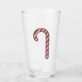Glitzer Candy Cane Glas (Vorderseite)