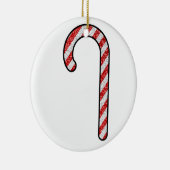 Glitzer Candy Cane Keramik Ornament (Rechts)