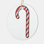 Glitzer Candy Cane Keramik Ornament (Links)