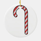 Glitzer Candy Cane Keramik Ornament (Hinten)