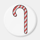 Glitzer Candy Cane Magnet (Vorne)