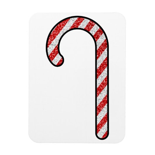Glitzer Candy Cane Magnet (Vertikal)