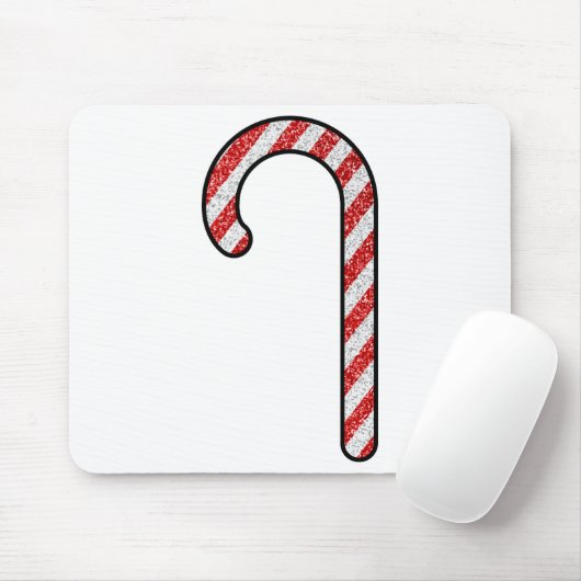 Glitzer Candy Cane Mousepad (Mit Mouse)