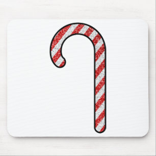 Glitzer Candy Cane Mousepad