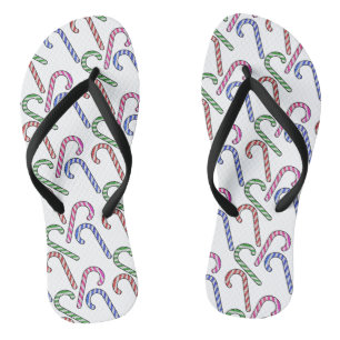 Glitzer Candy Cane Pattern Badesandalen