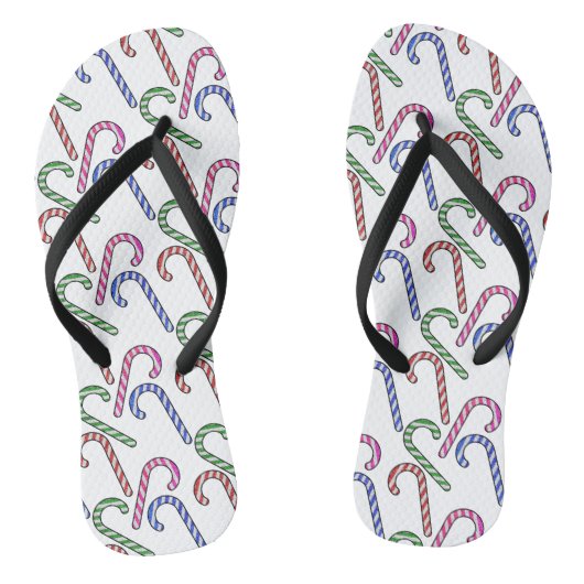 Glitzer Candy Cane Pattern Badesandalen (Fußbett)