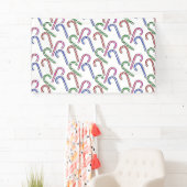Glitzer Candy Cane Pattern Banner (Insitu)