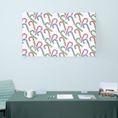 Glitzer Candy Cane Pattern Banner (Messeveranstaltung)