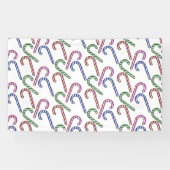 Glitzer Candy Cane Pattern Banner (Horizontal)