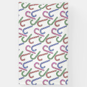 Glitzer Candy Cane Pattern Banner (Vertikal)