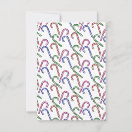 Glitzer Candy Cane Pattern Dankeskarte