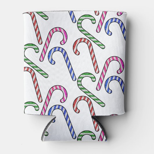 Glitzer Candy Cane Pattern Dosenkühler (Vorderseite)