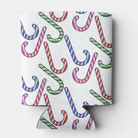 Glitzer Candy Cane Pattern Dosenkühler (Rückseite)