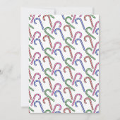 Glitzer Candy Cane Pattern Einladung (Vorderseite)
