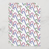 Glitzer Candy Cane Pattern Einladung (Vorne/Hinten)