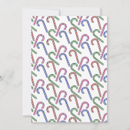 Glitzer Candy Cane Pattern Feiertagskarte