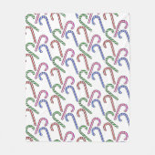 Glitzer Candy Cane Pattern Fleecedecke (Vorderseite)