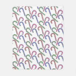 Glitzer Candy Cane Pattern Fleecedecke