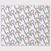 Glitzer Candy Cane Pattern Geschenkpapier (Flach)