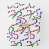 Glitzer Candy Cane Pattern Geschenkpapier Set (Beispiel)