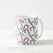 Glitzer Candy Cane Pattern Kaffeetasse (VorderseiteRechts)