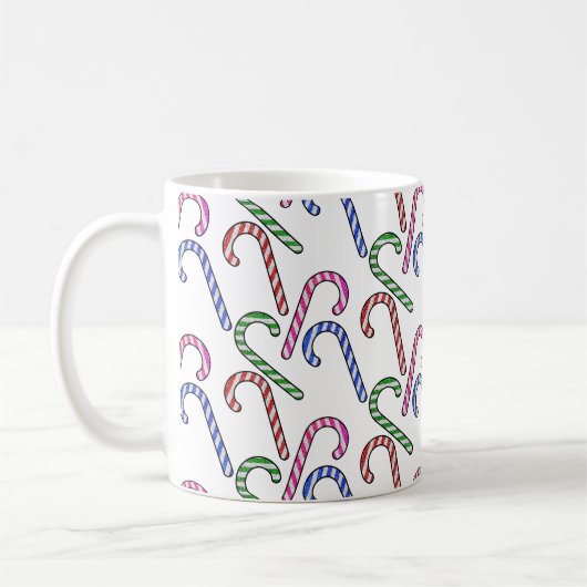 Glitzer Candy Cane Pattern Kaffeetasse (Links)