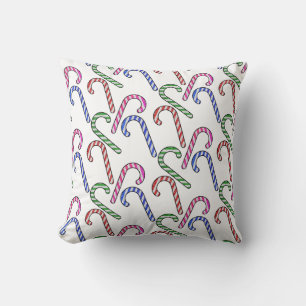 Glitzer Candy Cane Pattern Kissen