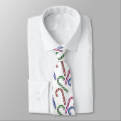 Glitzer Candy Cane Pattern Krawatte (Gebunden)