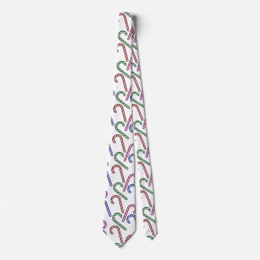 Glitzer Candy Cane Pattern Krawatte (Vorderseite)