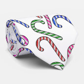 Glitzer Candy Cane Pattern Krawatte (Gerollt)