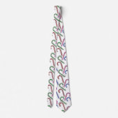 Glitzer Candy Cane Pattern Krawatte (Rückseite)